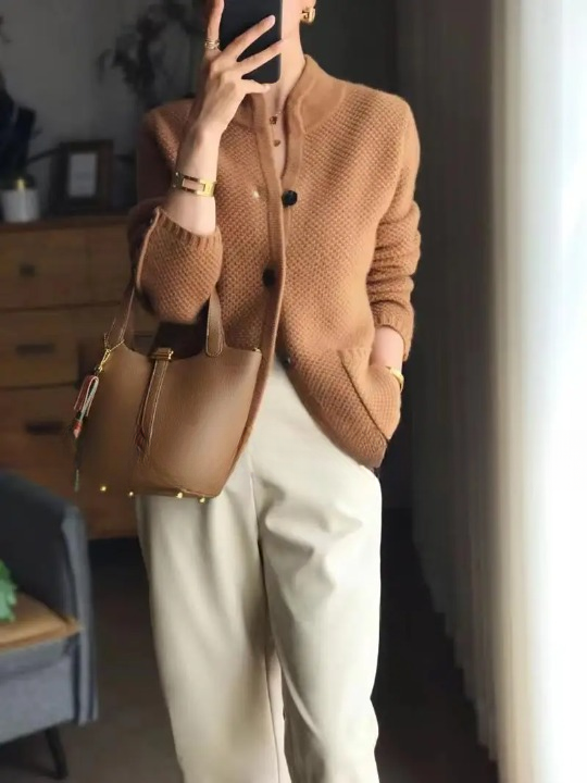 Women's Soft Wool-Blend Cardigan Jacket