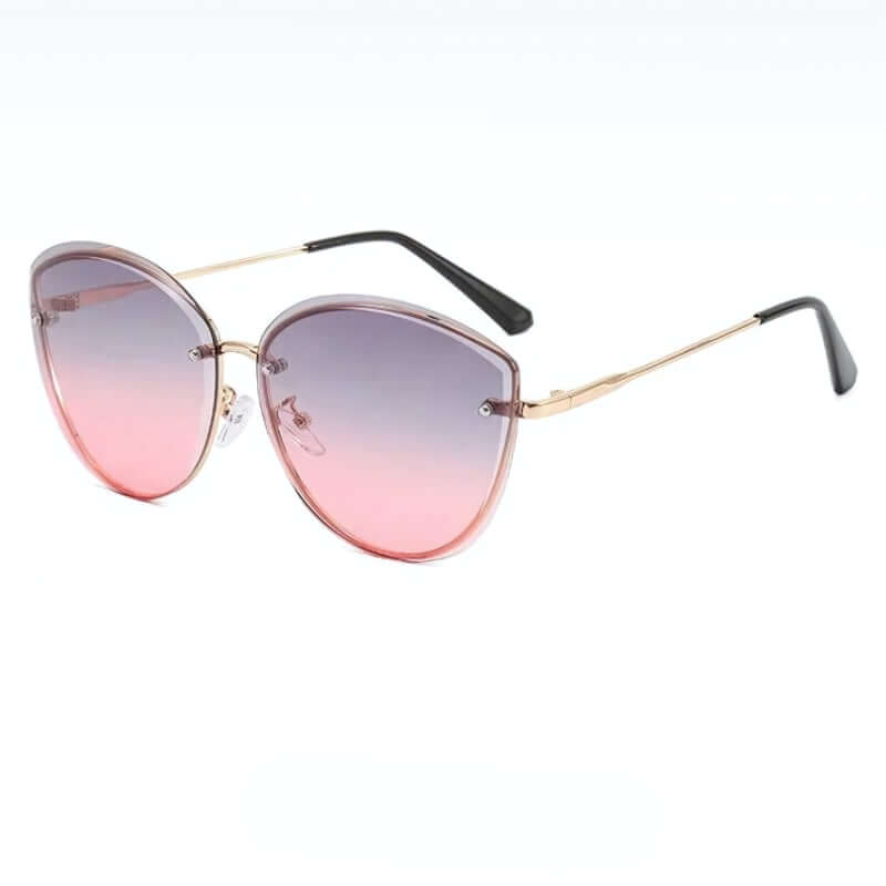 Women's Sunglasses, Rimless Cat Eye Shape UV400