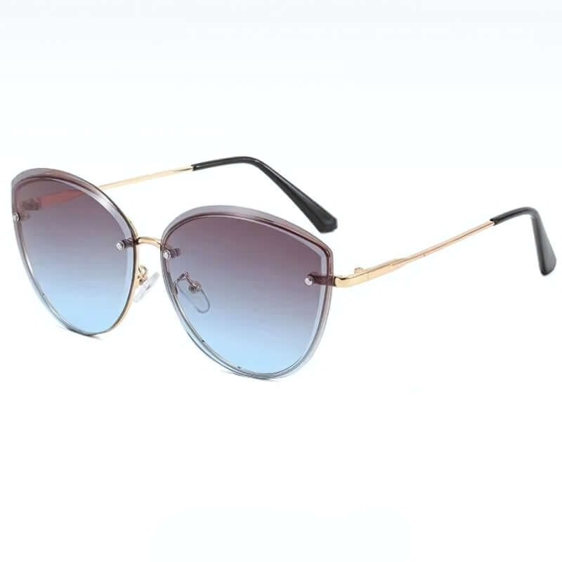 Women's Sunglasses, Rimless Cat Eye Shape UV400