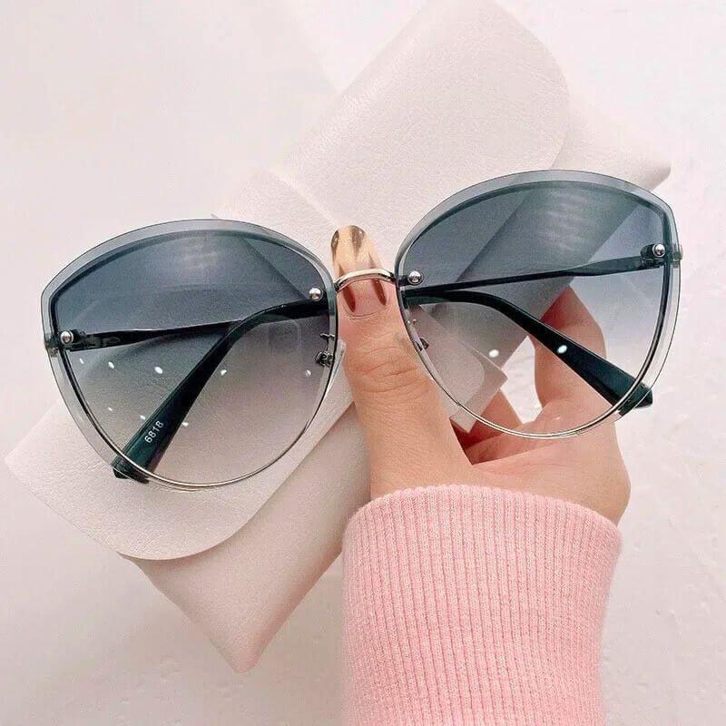 Women's Sunglasses, Rimless Cat Eye Shape UV400
