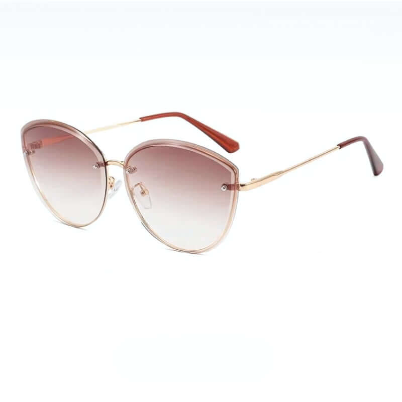 Women's Sunglasses, Rimless Cat Eye Shape UV400