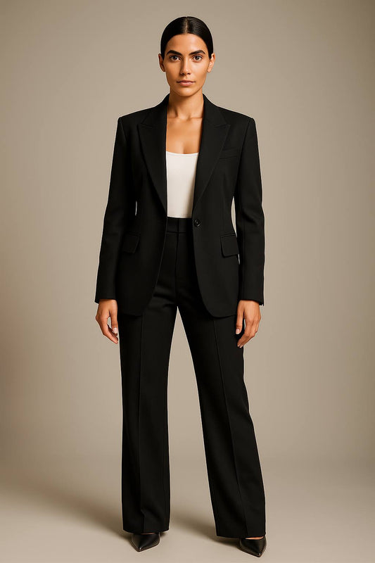 Women's Two-Piece Suit: Elegant Blazer and Pants