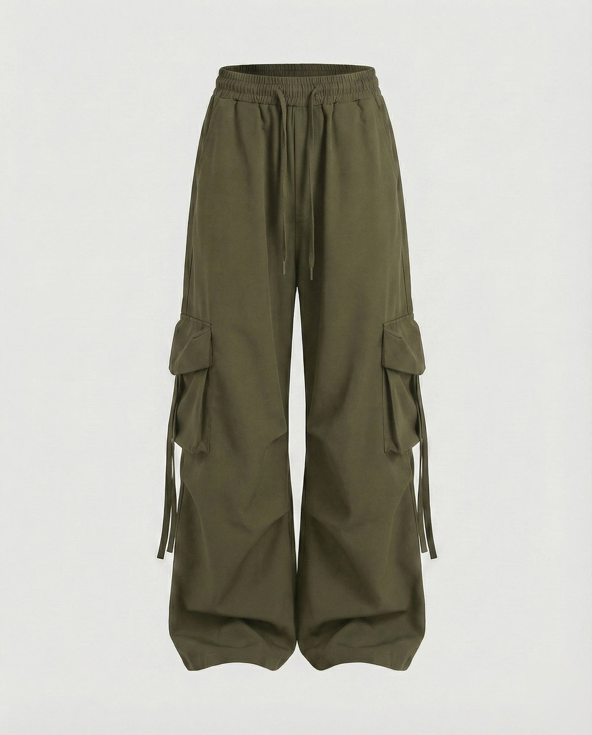 Women's Urban Drop-Crotch Cotton-Blend Baggy Cargo Pants with Pockets