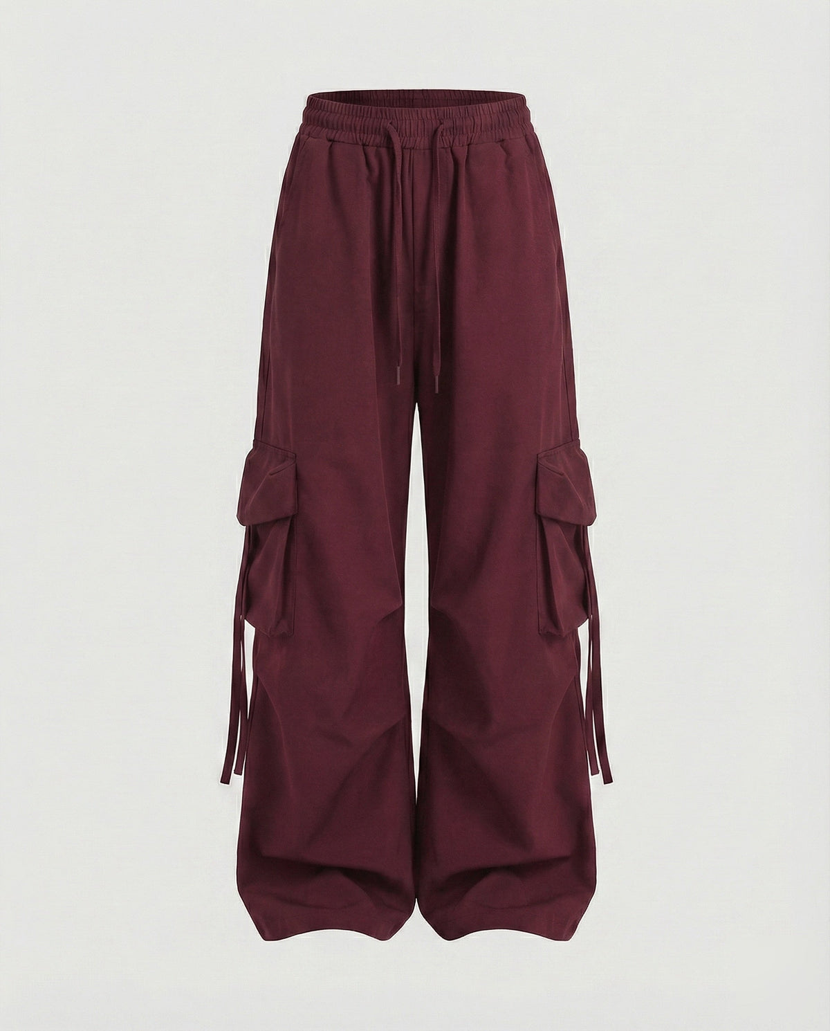 Women's Urban Drop-Crotch Cotton-Blend Baggy Cargo Pants with Pockets