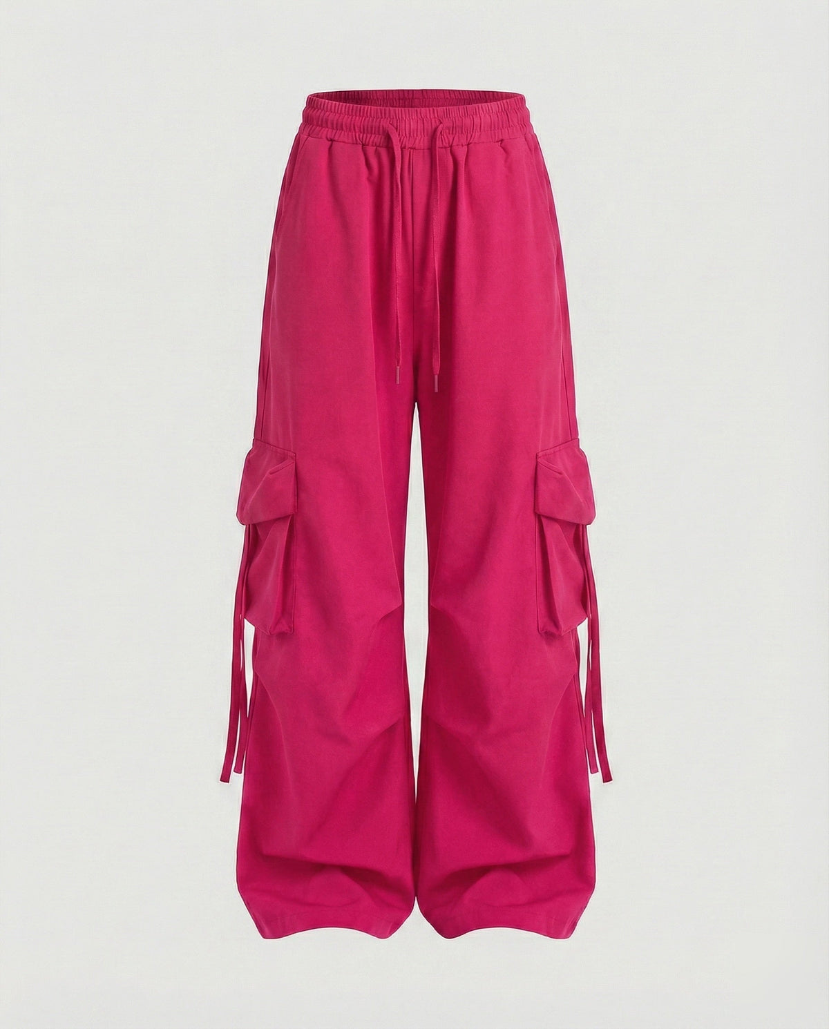 Women's Urban Drop-Crotch Cotton-Blend Baggy Cargo Pants with Pockets