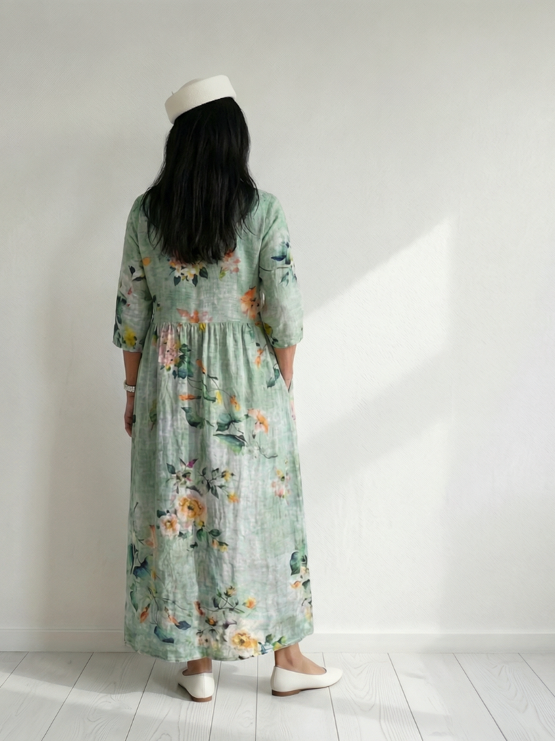 Women's V-Neck Tiered Maxi Dress