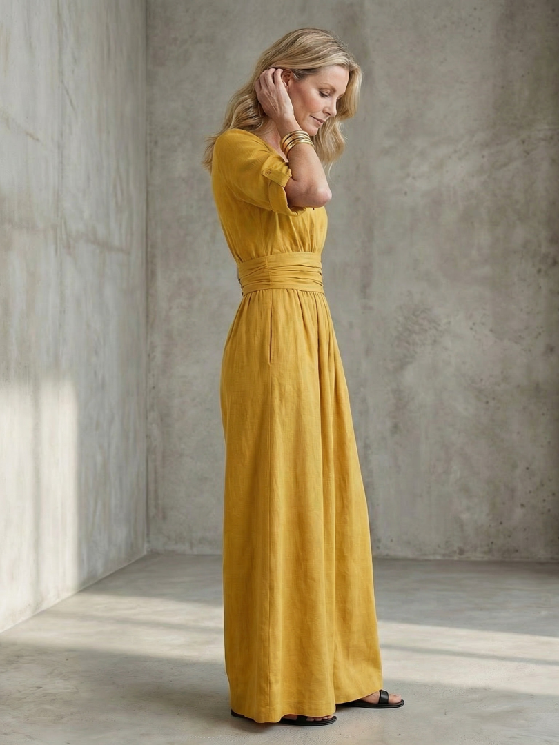 Women's V-Neck Wrap Maxi Dress