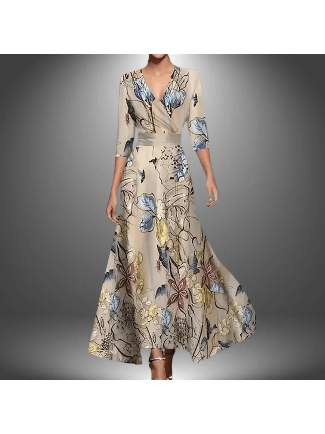 Women's V-Neck Wrap Maxi Dress