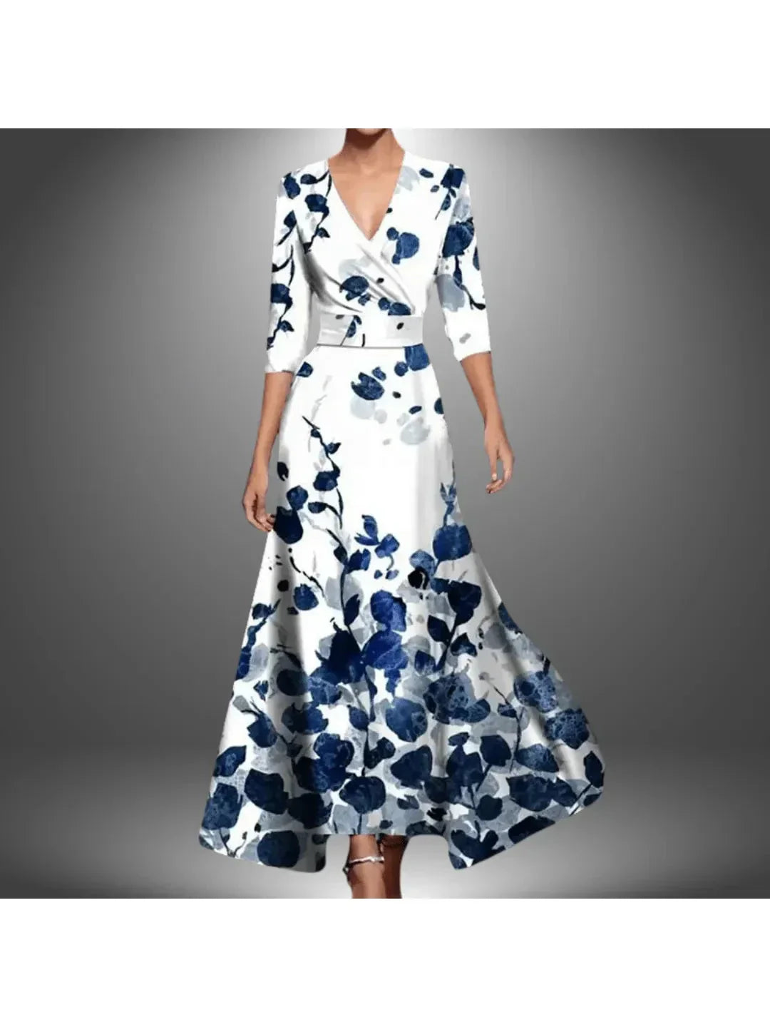 Women's V-Neck Wrap Maxi Dress