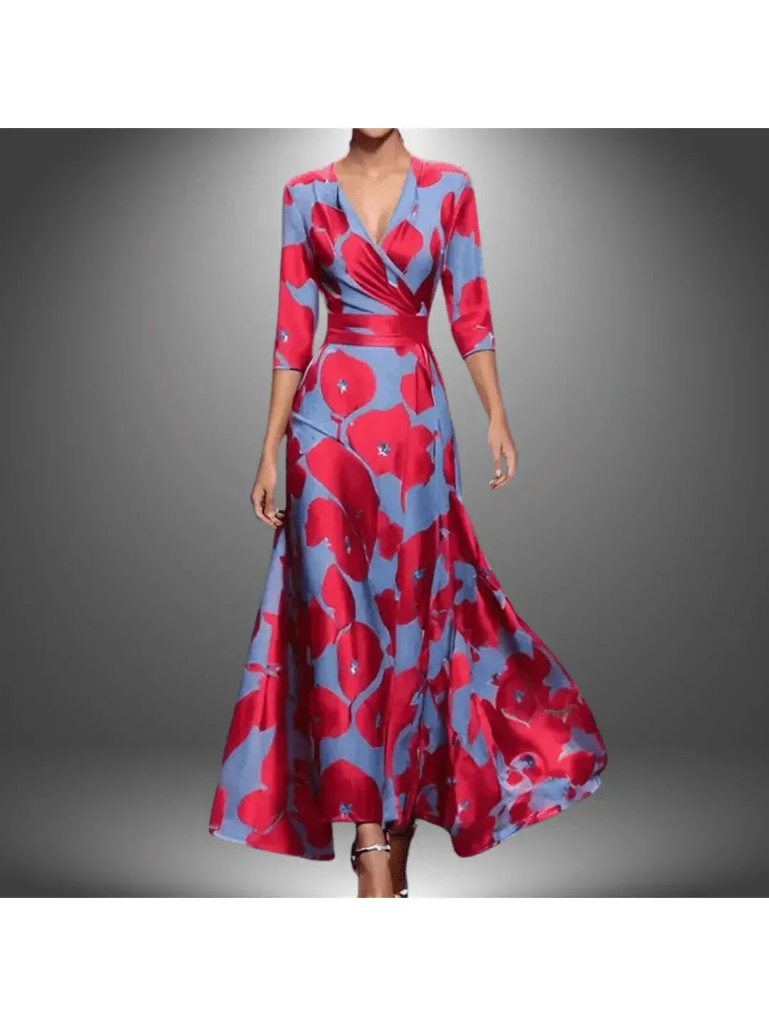 Women's V-Neck Wrap Maxi Dress