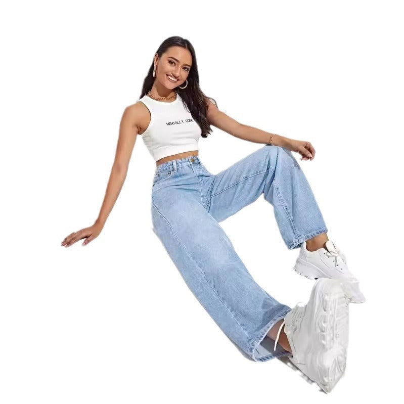 Women's Vintage-Style Wide-Leg Jeans