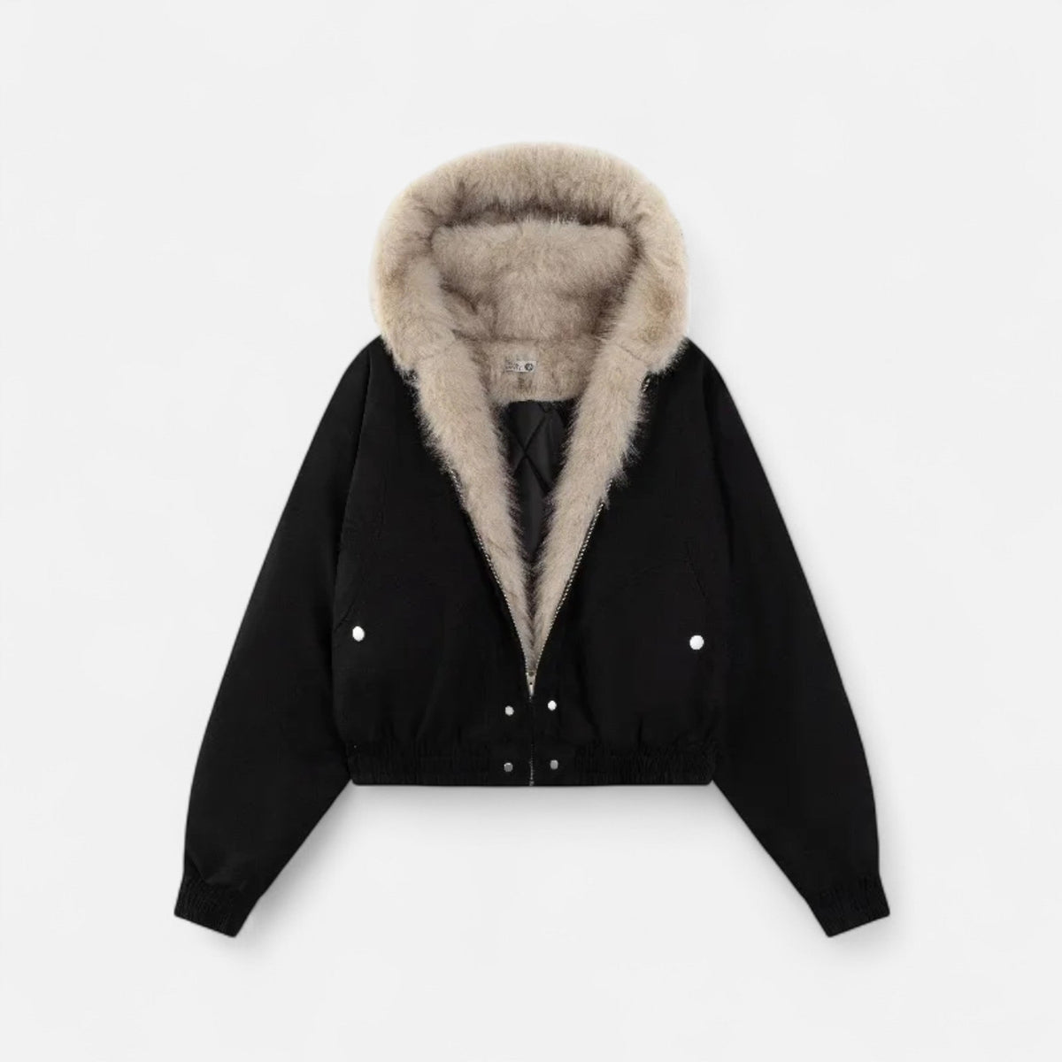 Women's Vintage Winter Jacket – Fur Collar & Fitted Waist