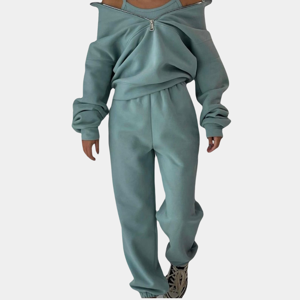 Women's Zip-Up Tracksuit | Comfort & Style