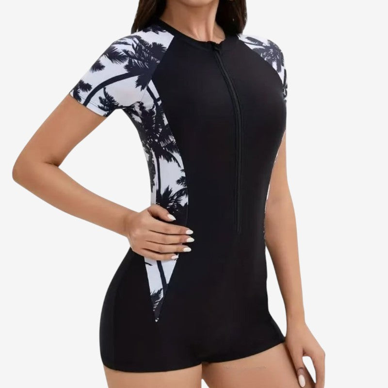 Women's Zipped One-Piece Swimsuit