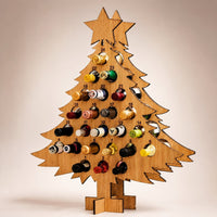 Wooden 24-Slot Wine & Beer Advent Calendar Holder Countdown Display