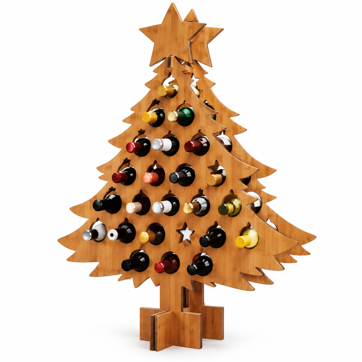 Wooden Advent Calendar | 24 Slots for Christmas Countdown Reusable Christmas Decoration | Vanero
