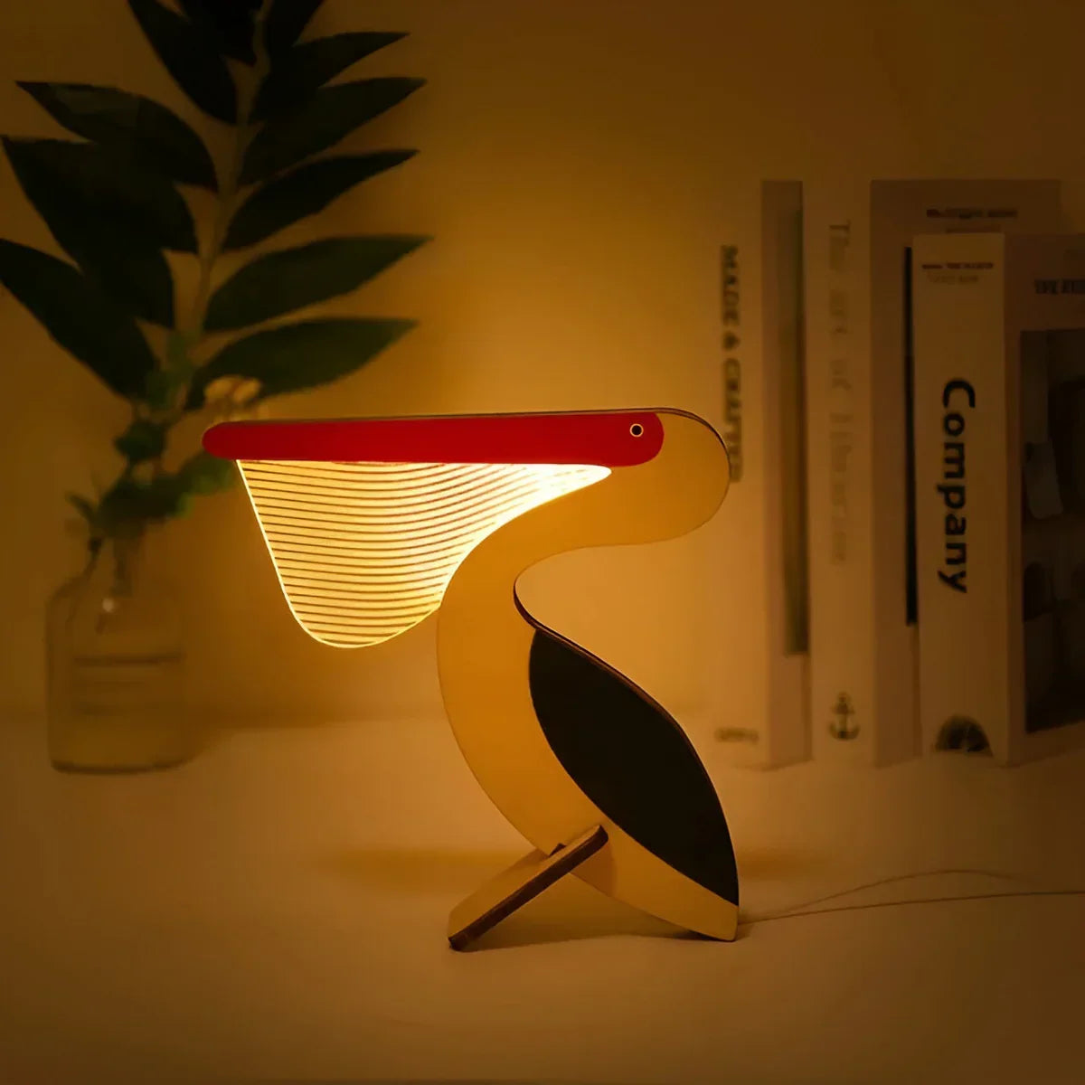 Wooden Animal Table Lamp