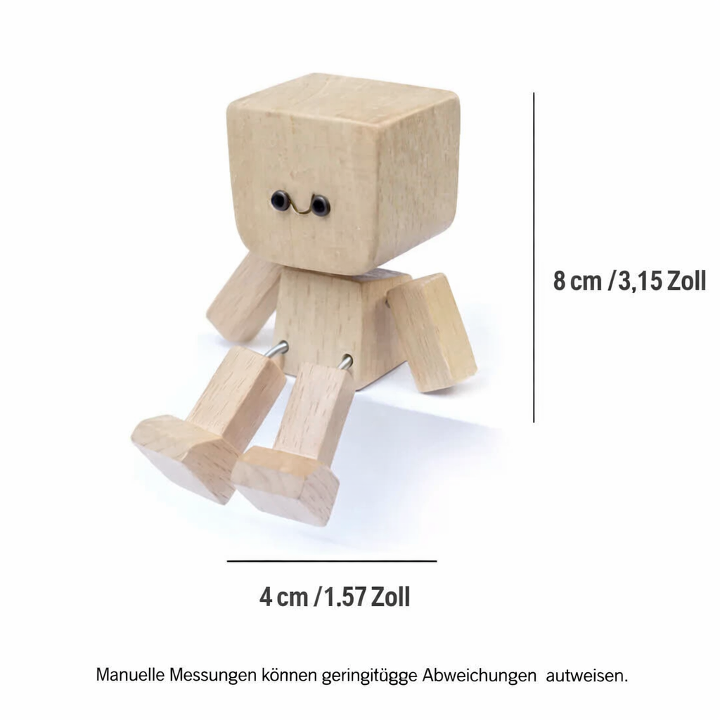 Wooden Decorative Figure | Movable Rocking Function | Changeable Faces | WobbleWood