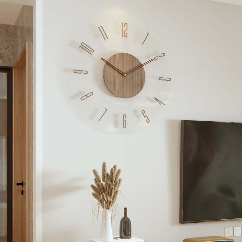 Wooden Wall Clock - Modern, Silent Design for the Home