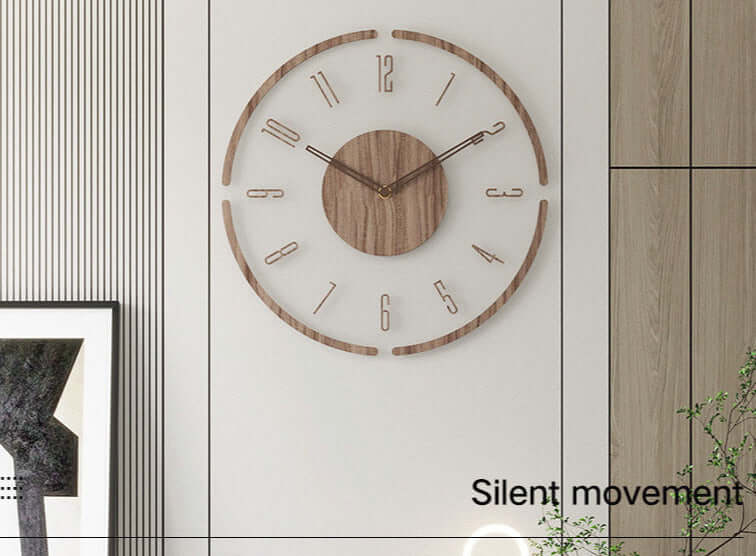 Wooden Wall Clock - Modern, Silent Design for the Home