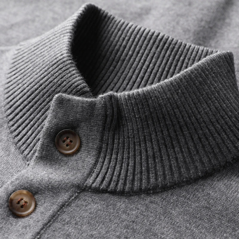 Image of Zane | Men's Button-Down Ribbed Knit Cardigan