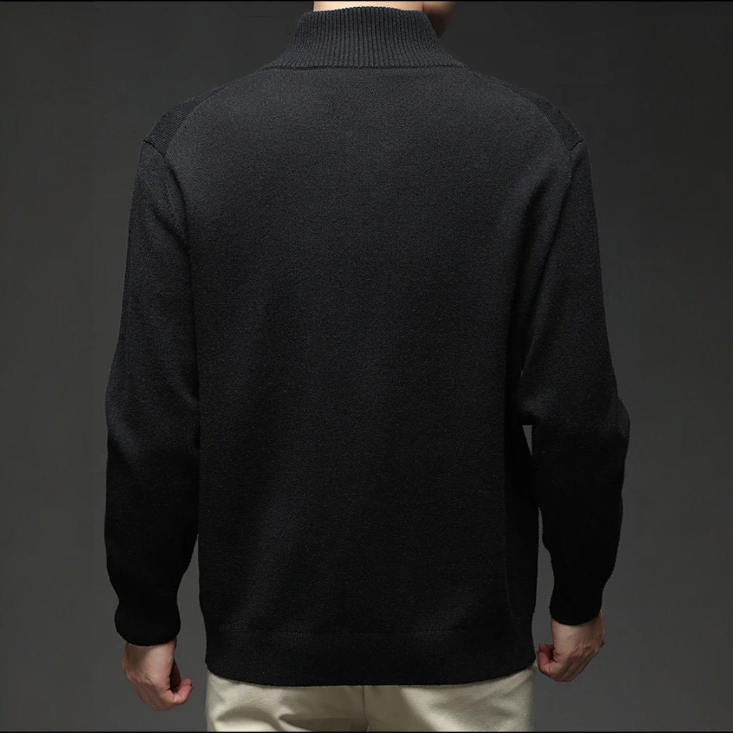 Image of Zane | Men's Button-Down Ribbed Knit Cardigan
