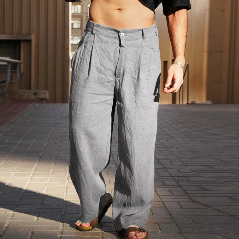 Image of Zane | Men's Pleated Wide Leg Pants