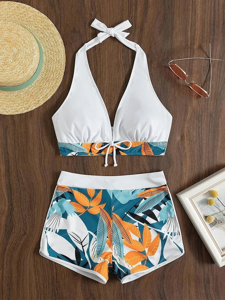 Image of Zoe | Women's Halter Top Two-Piece Swimsuit Set